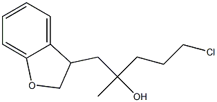 4-Chloro-1-methyl-1-[(2,3-dihydrobenzofuran)-3-ylmethyl]butan-1-ol Struktur