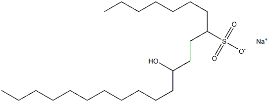 11-Hydroxydocosane-8-sulfonic acid sodium salt Struktur