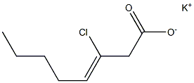 3-Chloro-3-octenoic acid potassium salt Struktur