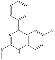 6-Chloro-4-phenyl-1,4-dihydro-2-(methylthio)quinazoline Struktur