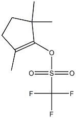 Trifluoromethanesulfonic acid 2,5,5-trimethyl-1-cyclopentenyl ester Struktur