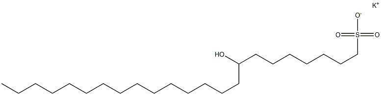 8-Hydroxytricosane-1-sulfonic acid potassium salt Struktur