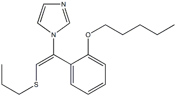 1-[(E)-2-Propylthio-1-(2-pentyloxyphenyl)ethenyl]-1H-imidazole Struktur