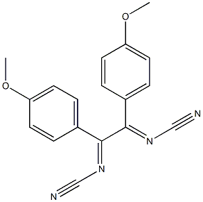 1,2-Bis(cyanoimino)-1,2-bis(4-methoxyphenyl)ethane Struktur