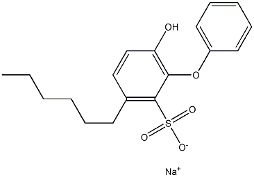 6-Hydroxy-3-hexyl[oxybisbenzene]-2-sulfonic acid sodium salt Struktur