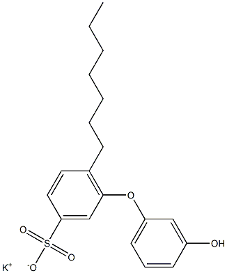 3'-Hydroxy-6-heptyl[oxybisbenzene]-3-sulfonic acid potassium salt Struktur