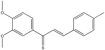 (E)-3',4'-Dimethoxy-4-methylthiochalcone Struktur