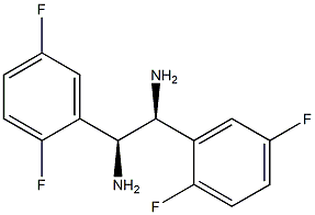 (1S,2S)-1,2-Bis(2,5-difluorophenyl)ethane-1,2-diamine Struktur