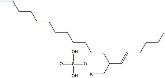 Sulfuric acid 2-(1-hexenyl)tetradecyl=potassium ester salt Struktur