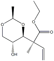 (2R,4S,5R)-4-[(1S)-1-(Ethoxycarbonyl)methyl-2-propenyl]-2-methyl-1,3-dioxan-5-ol Struktur