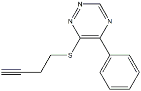 6-(3-Butynylthio)-5-phenyl-1,2,4-triazine Struktur