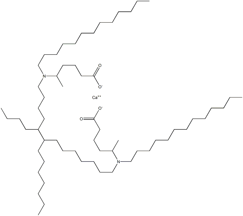 Bis[5-(ditridecylamino)hexanoic acid]calcium salt Struktur