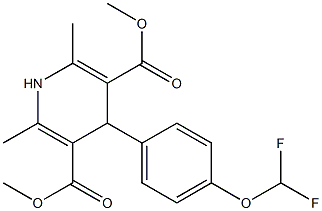 4-[4-(Difluoromethoxy)phenyl]-1,4-dihydro-2,6-dimethyl-3,5-pyridinedicarboxylic acid dimethyl ester Struktur