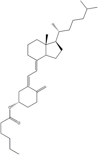 Cholecalciferol hexanoate Struktur