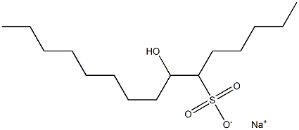 7-Hydroxypentadecane-6-sulfonic acid sodium salt Struktur