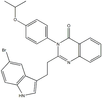 2-[2-(5-Bromo-1H-indol-3-yl)ethyl]-3-(4-isopropyloxyphenyl)quinazolin-4(3H)-one Struktur