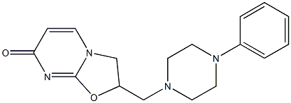 2,3-Dihydro-2-[(4-phenylpiperazin-1-yl)methyl]-7H-oxazolo[3,2-a]pyrimidin-7-one Struktur