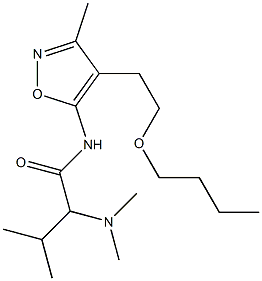 N-[4-(2-Butoxyethyl)-3-methyl-5-isoxazolyl]-2-(dimethylamino)-3-methylbutyramide Struktur