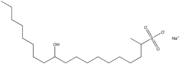 11-Hydroxynonadecane-2-sulfonic acid sodium salt Struktur