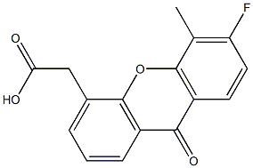 6-Fluoro-5-methyl-9-oxo-9H-xanthene-4-acetic acid Struktur