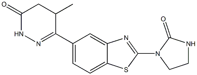 4,5-Dihydro-5-methyl-6-[2-[2-oxoimidazolidin-1-yl]benzothiazol-5-yl]pyridazin-3(2H)-one Struktur