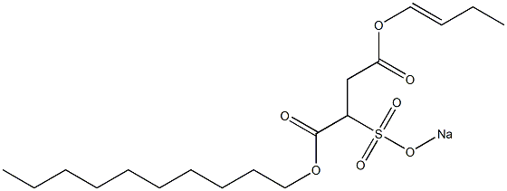 2-(Sodiosulfo)succinic acid 1-decyl 4-(1-butenyl) ester Struktur