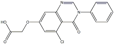 2-[[(5-Chloro-3,4-dihydro-4-oxo-3-phenylquinazolin)-7-yl]oxy]acetic acid Struktur