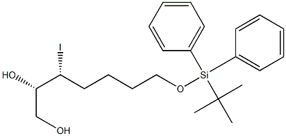 (2S,3R)-7-(tert-Butyldiphenylsilyloxy)-3-iodoheptane-1,2-diol Struktur