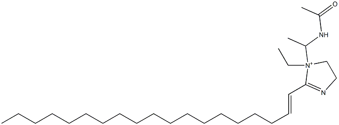 1-[1-(Acetylamino)ethyl]-1-ethyl-2-(1-nonadecenyl)-2-imidazoline-1-ium Struktur