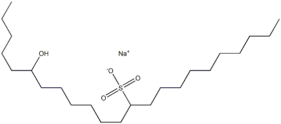 18-Hydroxytricosane-11-sulfonic acid sodium salt Struktur