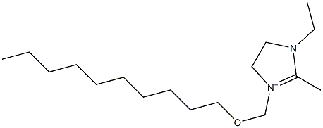 1-Ethyl-2-methyl-3-[(decyloxy)methyl]-4,5-dihydro-1H-imidazol-3-ium Struktur