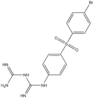 1-[N-[4-(p-Bromophenyl)sulfonylphenyl]amidino]guanidine Struktur