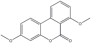 3,7-Dimethoxy-6H-dibenzo[b,d]pyran-6-one Struktur