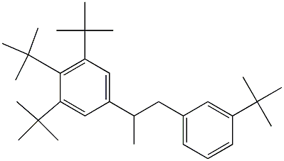 2-(3,4,5-Tri-tert-butylphenyl)-1-(3-tert-butylphenyl)propane Struktur