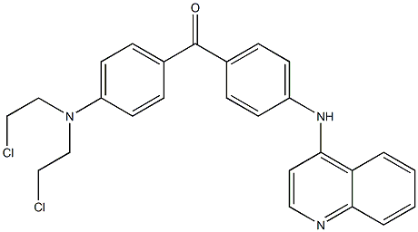 N-[4-[4-[Bis(2-chloroethyl)amino]benzoyl]phenyl]-4-quinolinamine Struktur