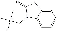 N-[[(2,3-Dihydro-2-oxobenzothiazol)-3-yl]methyl]-N,N,N-trimethylaminium Struktur