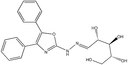 D-Xylose (4,5-diphenyloxazol-2-yl)hydrazone Struktur