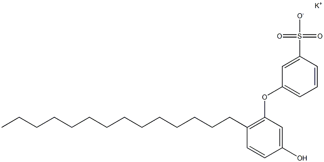 3'-Hydroxy-6'-tetradecyl[oxybisbenzene]-3-sulfonic acid potassium salt Struktur