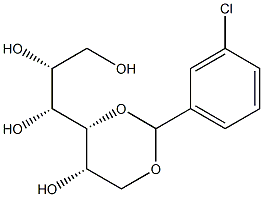 1-O,3-O-(3-Chlorobenzylidene)-D-glucitol Struktur