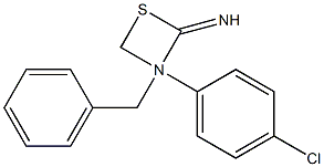 3-(4-Chlorophenyl)-N-benzyl-1,3-thiazetidin-2-imine Struktur