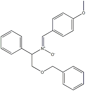 N-(2-Benzyloxy-1-phenylethyl)-4-methoxyphenylmethanimine N-oxide Struktur