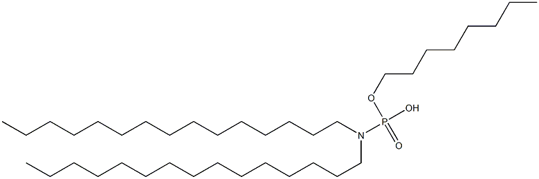 N,N-Dipentadecylamidophosphoric acid hydrogen octyl ester Struktur