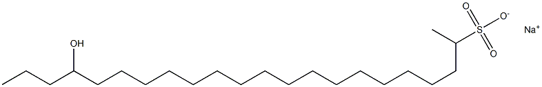 19-Hydroxydocosane-2-sulfonic acid sodium salt Struktur