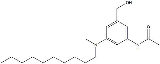 3-(Acetylamino)-5-[decyl(methyl)amino]benzyl alcohol Struktur