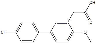 4'-Chloro-4-methoxy-1,1'-biphenyl-3-acetic acid Struktur