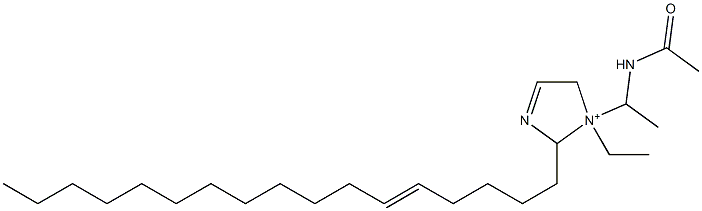 1-[1-(Acetylamino)ethyl]-1-ethyl-2-(5-heptadecenyl)-3-imidazoline-1-ium Struktur