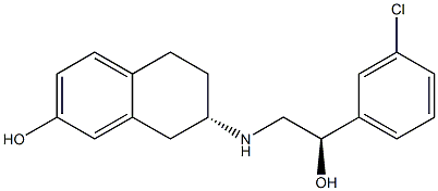 (7S)-5,6,7,8-Tetrahydro-7-[[(R)-2-hydroxy-2-(3-chlorophenyl)ethyl]amino]naphthalen-2-ol Struktur