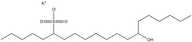 14-Hydroxyicosane-6-sulfonic acid potassium salt Struktur