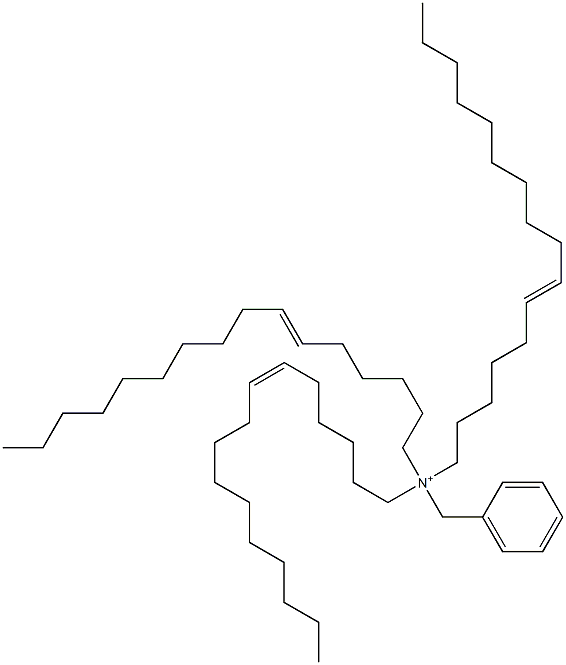 Tri(6-hexadecenyl)benzylaminium Struktur