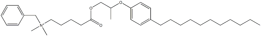 N,N-Dimethyl-N-benzyl-N-[4-[[2-(4-undecylphenyloxy)propyl]oxycarbonyl]butyl]aminium Struktur